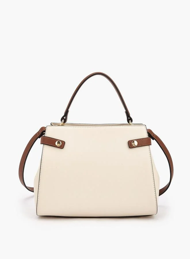 Celeste IVORY Monogram Embroidered Tote Bag with Adjustable Strap for Women | Best Price UAE